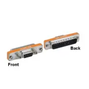 AT Modem DB25 25Pin Male to DB9 9Pin Female Mini Adapter Shielded D-Sub RS-232
