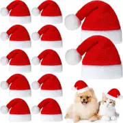 12Pcs Pet Christmas Hat for Puppy Kitten Small Cats Dogs Pets
