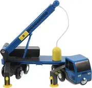 Toyvian Engineering Vehicle Mini Toy Train Tracks Train Toys Woody Toy Simulation Engineering Car Toy Telescopic Crane Truck Compatible Plastic