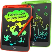 LCD Writing Tablet for Kids 2 Pack, 10 Inch Colorful Doodle Board for 3 4 5 6 7