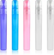cobee Mini Portable Spray Bottles, Refillable Perfume Bottles Travel Size Small Sample Empty Bottle Containers Travel Outings Spray Boxes Dispensers for Perfume Makeup Remover (5 Packs, 10ml/0.34 oz)