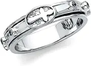 [JewelryWeb] Sterling Silver 925 Ring Jewelry for Women - Ring Size Options: 10 11 12