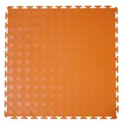 PVC COIN DOT INTERLOCKING GARAGE TILES - ORANGE