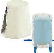 3 Way Round Water Well Tank Cover Insulated 24"w x 34"h Weatherproof Water Pressure Tank Jacket Multiple Layers Material Outdoor Well Insulation Blanket for Yard Outside Winter Freeze Protection