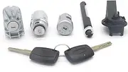 Complete Lock Set Ignition Switch Door Lock Fit for Ford Focus MK2 II 2004-2012 C-MAX KUGA (Color : Lock Set)