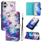 For Samsung Galaxy A06 Case Pattern Printing Wallet Phone Cover with Strap