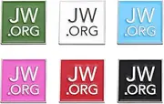 [FFILL] JW.ORG Lapel Pins, Set of 6 Assorted Colors, Glass, almandite garnet