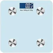 Digital Body Weight Scale with Step-On Technology, High Precision Bathroom Scale 6mm Tempered Glass Easy Read Backlit LCD Display, 400 Pounds(Blue)