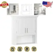 Modern Wall-Mount Bathroom Cabinet with Easy-Slide Drawer and Adjustable Shelf