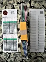 1 Dozen * 100-DASH SURE TIP BOARD {0-0 to 9-9} SPORT SCORES Pull Tab Jar Tickets