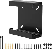 Metal Mini PC Mount for Beelink SER6, SER8, EQR6, EQi12 Mini PC - VESA Mount/Wall Mount/Under Desk - Black, Easy Installation - with Velcro Strap for Cable Organisation