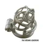 Male Chastity Cage with Prince Albert Piercing – Custom Steel Cage for Men Lock