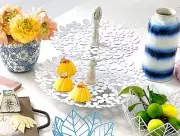 Thirstystone Metal Flower 2-Tier Server, Cupcake Stand/Holder, White Floral