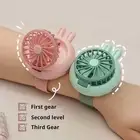 Portable Fan Usb Rechargeable Kids Mini Wrist with 3 Speeds Hand
