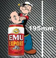 Emu Export Beer Popeye Sticker Speedway HotRod Race Toolbox Bar Fridge Man cave