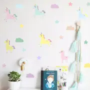 29pcs Unicorn Wall Sticker Decal Kids Nursery Decor Waterproof PVC sticker
