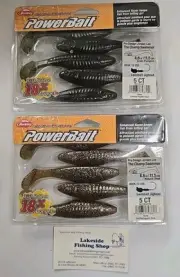 2 PACKS BERKLEY POWERBAIT PRO DESIGN 4.6" CHAMP SWIMMER PLASTIC FISHING LURES