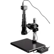 AmScope 11X-80X Industrial Zoom Monocular Microscope + 1.3 MP Camera LED Light
