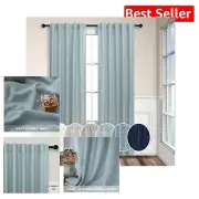 Lightweight Seafoam 2 Panel Back Tab Curtains - 38" x 96" for Stylish Spaces