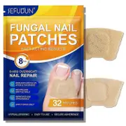 Fungal Nail Patches,Multi-Purpose Toenail Repair Treatment Pads for Restores Damaged Nails and Appearance of Discolored 32Pcs