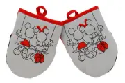 Disney Kitchen Neoprene Mini Oven Mitts, 2pk 5.5" x 7" Mickey & Minnie Swing