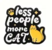 Cat Pin saying Less People More Cats enamel pin - Free Au Post - AU Stock