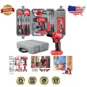 Complete 58pc Electric Drill & DIY Tool Kit - Lightweight, Cordless Convenience