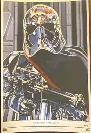Topps Living Set Star Wars Fine Art 10x14 Poster - Captain Phasma 44/92 - w/Rec