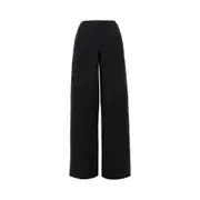 [EMPORIO ARMANI] EMPORIO ARMANI Embossed jersey palazzo pants Woman Black