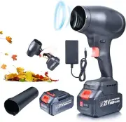 Mini Cordless Dry Blower Small Leaf Blower Turbo Blades，130000RPM with 1 Battery