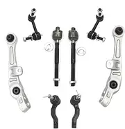 8Pcs Front Lower Forward Control Arm Sway Bar Link Tie Rod Suspension Kit Compatible For INFINITI G35 RWD NISSAN 350Z 2003-2009