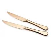 4pc Stanley Rogers Chelsea Stainless Steel Steak Knife Serrated Blade Set GLD