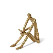 E Style Man Reading Home Decorative Scuplture Ornament - 20 x 10 x 23cm