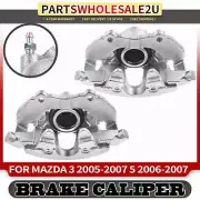 2x Front LH & RH Brake Caliper w/ Bracket for Mazda 3 05-07 5 06-07 L4 2.0L 2.3L (for: Mazda)