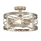 Modern 3-Light Semi-Flush Mount Ceiling Light 13 Inches Round Lighting Fixtur...