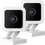 Wyze Cam v3 with Color Night Vision, Wired 1080p HD Indoor/Outdoor Security Camera, 2-Way Audio, Compatible with Alexa, Google Assistant, and IFTTT, 2-Pack
