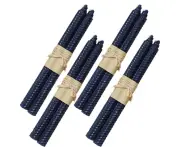 Toscano 4 Pairs Pure Beeswax Candles Smokeless Dripless Wax Candles for Home Gift Ideas Ornament-NavyBlue