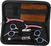 DECORNIJIA 7pcs Hair Cutting Tools Set Professional Barber Salon Scissor Comb Kit with Storage Box for Hairdressing Needs Durable Materials for Use Color