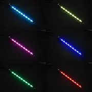 POENVFPO LED Lamp of The Virus Tank for Computer Water Tank, 17 Cm RGB Light Tube, Continuous Lighting Source, Acrylic and Glass Material, Remote Control Included