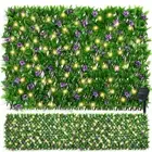 AU Expandable Solar Light String Artificial Ivy Garden Panel Hedge Fence Leaf⁍