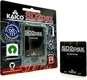 Kaico PSXMemCard Gen2 Memory Card Compatble with PlayStation 1 & 2- Firmware Upgradeable - Unlimited Storage - Includes an 8GB MicroSD Card - High Speed Game Memory Card for PS2/PS1/PS One Console
