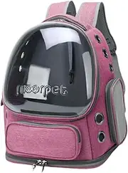 Leefasy Cat Backpack Carrier Space Capsule Bag,Large Space,Pet Travel Carrier,Pet Backpack Cat Bubble Backpack for Hiking Traveling, Pink