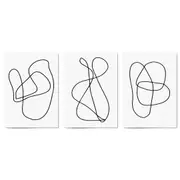 Set of Abstract Line Drawing Minimal Shape Wall Art #3