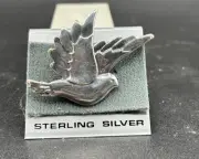 Vintage sterling silver dove pin Marked