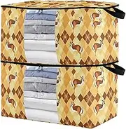 sanluoli 60L 2 Pack Under Bed Storage with Reinforced Handles, clear window Garment Bag Closet Storage