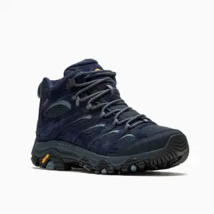 【MERRELL】Moab 3 Mid GTX 男 戶外鞋 郊山 健行 防水 止滑 黃金大底 深藍(ML037733)