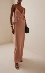 [Favorite Daughter] Exclusive The Who Me? Ruffled Chiffon Maxi Dress