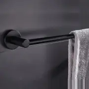 Bathroom Black Towel Rack Wall-mounted Toilet Space Aluminum Storage Rail Shelf