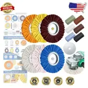 12-Pc 8" Airway Polishing Wheel Kit for Angle Grinder - Aluminum Oxide Magic