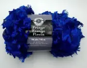 1 skein Loops & Threads FRINGE Eyelash Yarn ROYAL BLUE 3.5 oz 98yds Discontinued